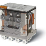 Relais de puissance 4RT 12A 24V DC, bouton test + indicateur mécanique